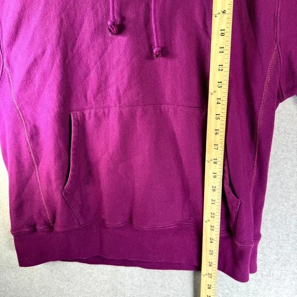 Vintage Champion Reverse Weave Hoodie Men's Large Purple Long Sleeve Pullover - Picture 6 of 10